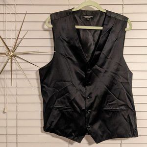 Pronto Uomo Couture Silk Black Tuxedo Waistcoat Size Medium